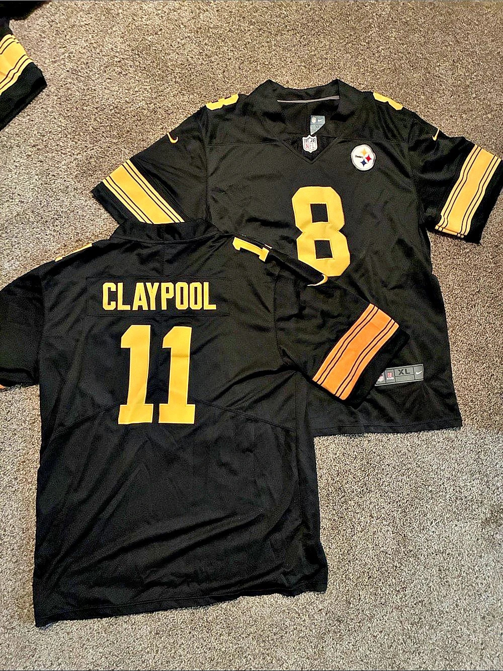 Nike Pittsburgh Steelers Game Jerseys (Authentic) Paired of #8 Pickett & #11 XL